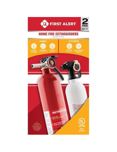 Extintores de Incendios First Alert Home1 y Kitchen5 - Combo