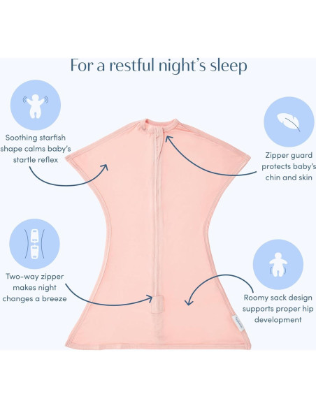 SleepingBaby EverSoft Zipadee-Zip Manta Transición Rosa X-Pequeño