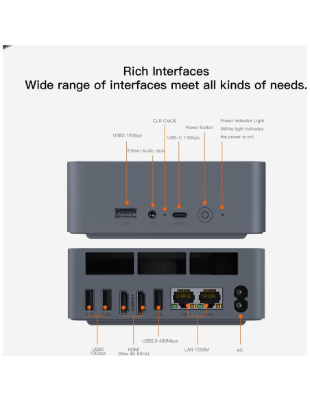 Mini PC Beelink EQR5, Ryzen 5 5650U, 32GB RAM, 1TB SSD Mini PC Beelink EQR5, Ryzen 5 5650U, 32GB RAM, 1TB SSD