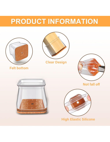 35 Protectores de Silicona para Patas de Silla RUSIDO 27-40mm