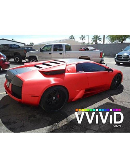 Vinilo Envoltura Coche VViViD Rojo Satinado 0.30m x 1.52m