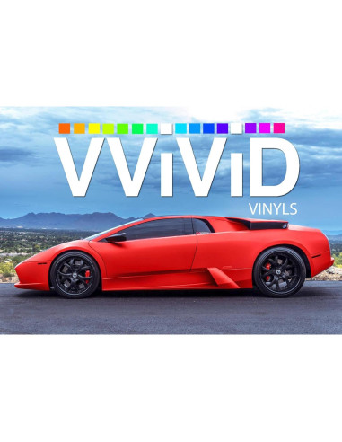 Vinilo Envoltura Coche VViViD Rojo Satinado 0.30m x 1.52m