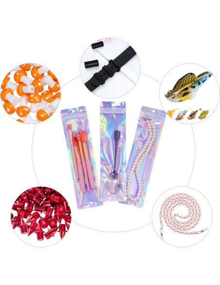 100 Bolsas de Empaque Resellables Hmxpls 6.1x22.9 cm Plateadas 100 Bolsas de Empaque Resellables Hmxpls 6.1x22.9 cm Plateadas