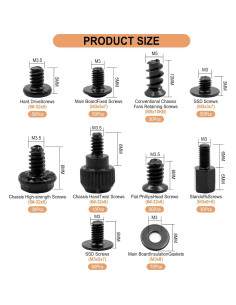 Kit de Tornillos para PC TVINLIK 420 Piezas M2 M2.5 M3 M5 2
