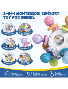 Juguetes Montessori Pucmaoci 3 en 1 para Bebés 0-18 Meses 2