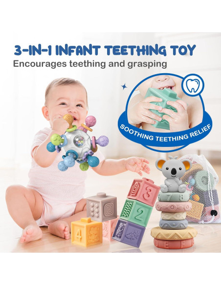 Juguetes Montessori Pucmaoci 3 en 1 para Bebés 0-18 Meses