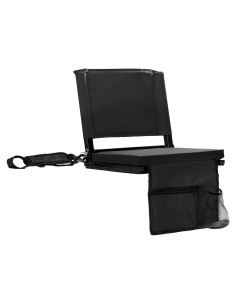 Asiento de Estadio Plegable FZGhome KZ-SS001 Negro con Respaldo