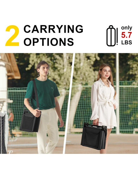 Asiento de Estadio Plegable FZGhome KZ-SS001 Negro con Respaldo