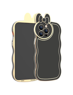 Funda de Plating Losin para iPhone 14 Pro Max - Cartoon 3D Negra