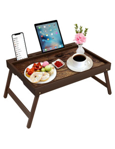 Bandeja de desayuno plegable Promitop de bambú 51.3x28.7cm