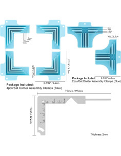 BAOFALI 7 Piezas Abrazaderas de Esquina para Encuadernación 2