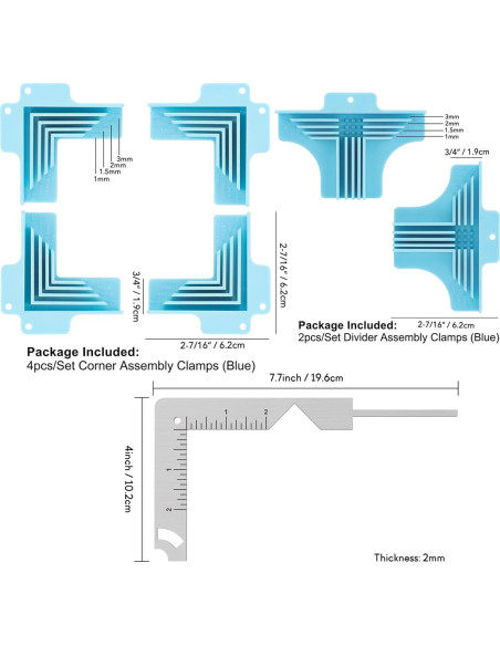 BAOFALI 7 Piezas Abrazaderas de Esquina para Encuadernación