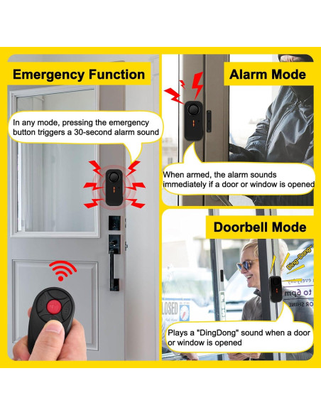 Alarmas de Puerta y Ventana NineLeaf para Piscina 108dB