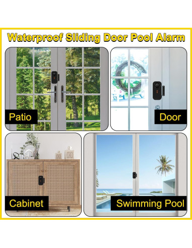 Alarmas de Puerta y Ventana NineLeaf para Piscina 108dB