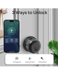 Cerradura Inteligente GeekTale F08 con Gateway G3, Control Remoto y Huella Dactilar 2