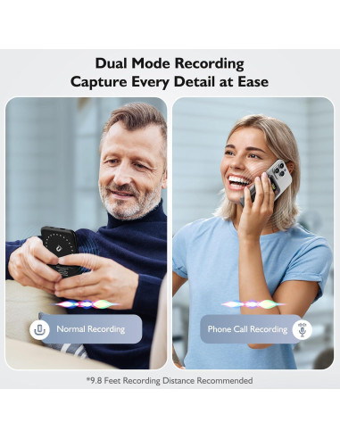 Grabadora de Voz AI AKALULI L816 con 30H Grabación y 64GB