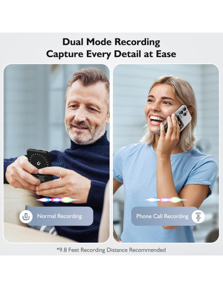 Grabadora de Voz AI AKALULI L816 con 30H Grabación y 64GB