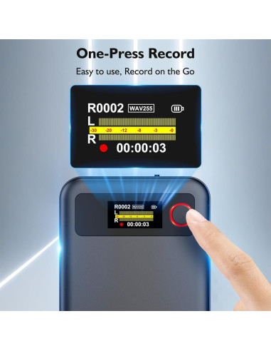 Grabadora de Voz AI AKALULI L816 con 30H Grabación y 64GB