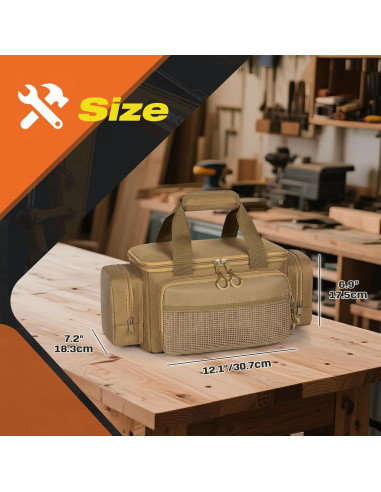 Bolsa de Herramientas Pequeña Trahzia Caqui 30.48 cm