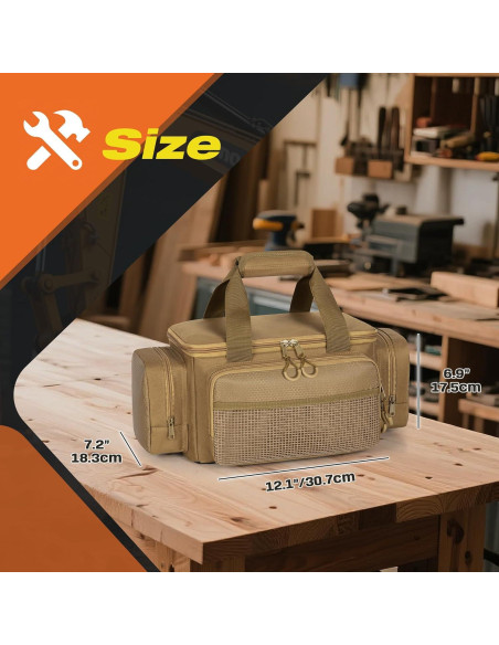 Bolsa de Herramientas Pequeña Trahzia Caqui 30.48 cm