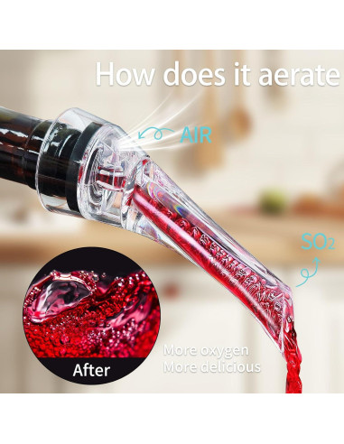 Aireador de Vino Kearning - Válvula Decantadora Sin Goteo
