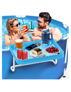 Barra de piscina portátil Lebenwell azul 42x31 cm