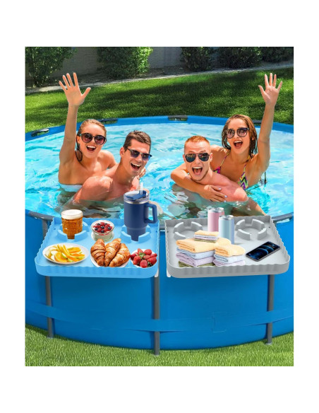 Barra de piscina portátil Lebenwell azul 42x31 cm