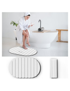 Alfombra de Baño de Piedra Diatomácea Mpupmiao 61x41 cm Blanca