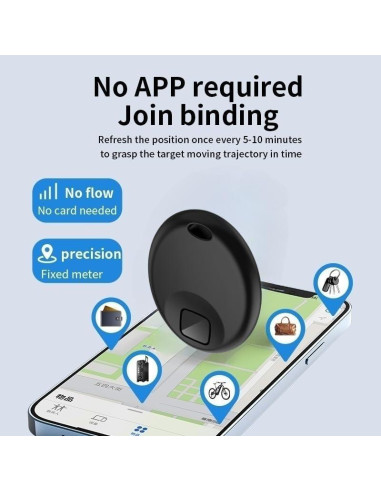 Etiquetas de Seguimiento Bluetooth Tuya 1 Paquete Negro IP67