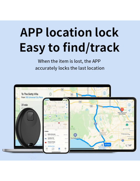 Etiquetas de Seguimiento Bluetooth Tuya 1 Paquete Negro IP67