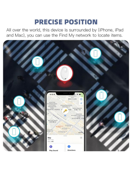 Etiquetas de Seguimiento Bluetooth Tuya 1 Paquete Negro IP67