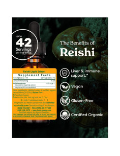 Extracto de Hongo Reishi Herb Pharm 29.57 ml Inmunológico 2