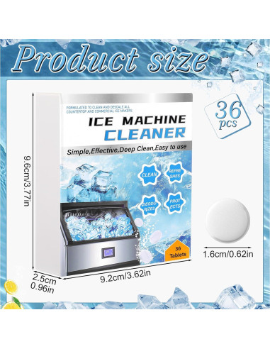 36 Tabletas Limpiadoras Swiffen para Máquina de Hielo 100g