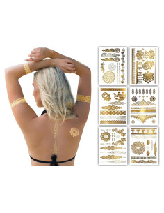 Tatuajes Temporales Metálicos Terra - 75+ Diseños Impermeables