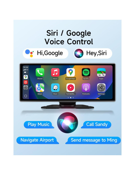 Pantalla Carplay Inalámbrica 11.26" NINEYIN con Cámara 4K