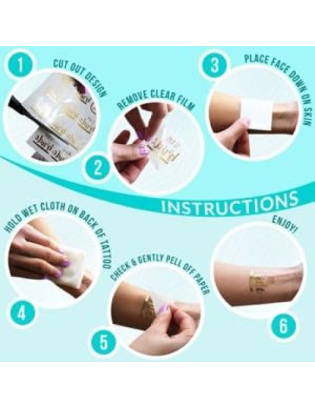 Tatuajes Temporales Metálicos Terra - 75+ Diseños Impermeables Tatuajes Temporales Metálicos Terra - 75+ Diseños Impermeables