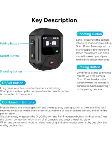 Control Remoto GPS Inalámbrico STARTRC para DJI Osmo Action 5/4