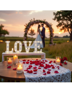 Letrero LED Iluminado LOVE TEHIBIEN para Decoración Romántica 2