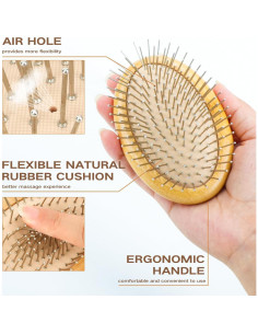 Cepillo de Pelo de Metal Combetter Mini Masajeador 10.67x6.60cm 2