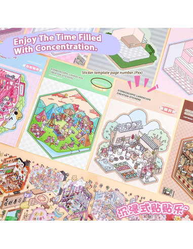 20 Conjuntos de Pegatinas 3D TIYIMIYUXU para Adultos