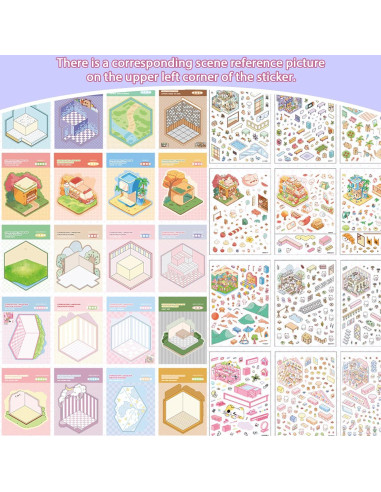 20 Conjuntos de Pegatinas 3D TIYIMIYUXU para Adultos