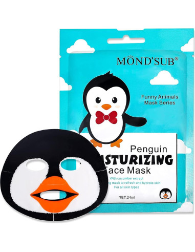 Máscara Facial Hidratante MOND'SUB 4pack - Animales Divertidos