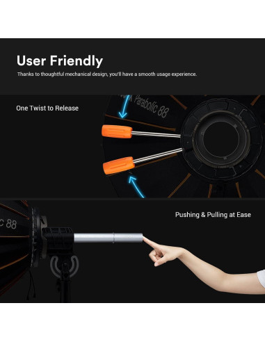 Kit de Iluminación Parabólica Godox 68" (172.72 cm) Profesional