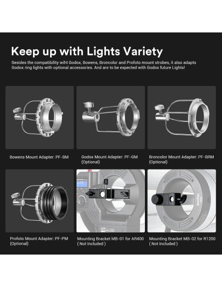 Kit de Iluminación Parabólica Godox 68" (172.72 cm) Profesional Kit de Iluminación Parabólica Godox 68" (172.72 cm) Profesional