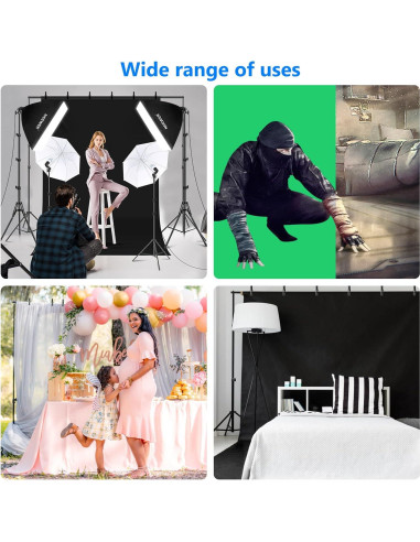 Kit de Iluminación Continua NEEWER NK100 con Paño de Limpieza