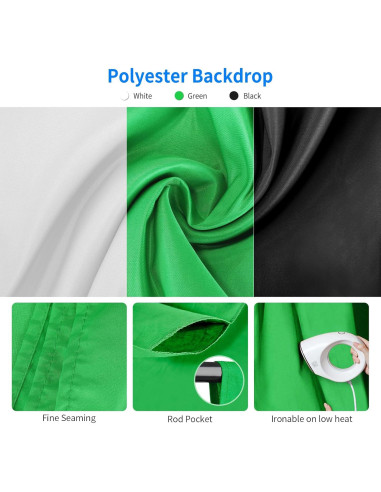 Kit de Iluminación Continua NEEWER NK100 con Paño de Limpieza