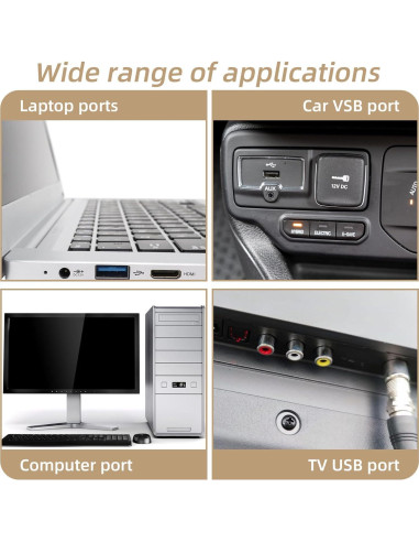 40 Tapas de Puerto USB Silicona Antipolvo TIESOME 8 Tipos