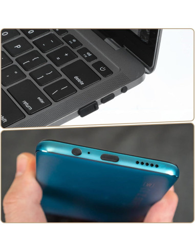 40 Tapas de Puerto USB Silicona Antipolvo TIESOME 8 Tipos