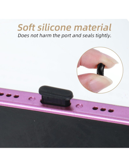 40 Tapas de Puerto USB Silicona Antipolvo TIESOME 8 Tipos