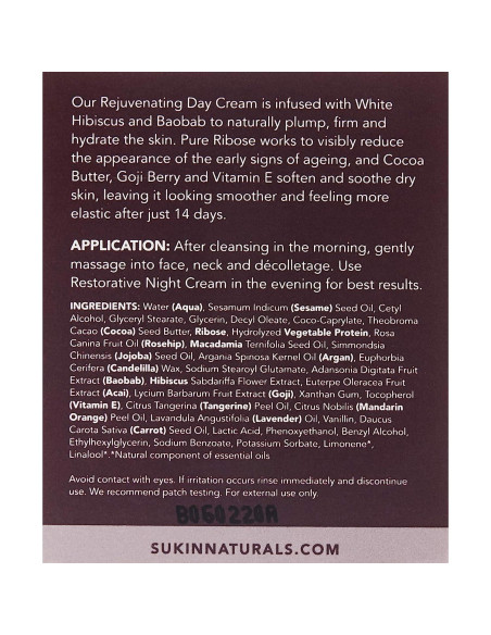 Crema Rejuvenecedora de Día Sukin Purely Ageless 120 ml Crema Rejuvenecedora de Día Sukin Purely Ageless 120 ml